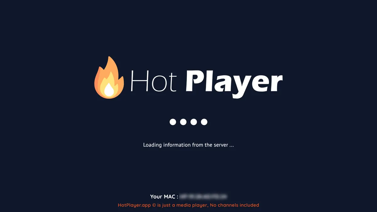 MAC-adressen visas i Hot Player